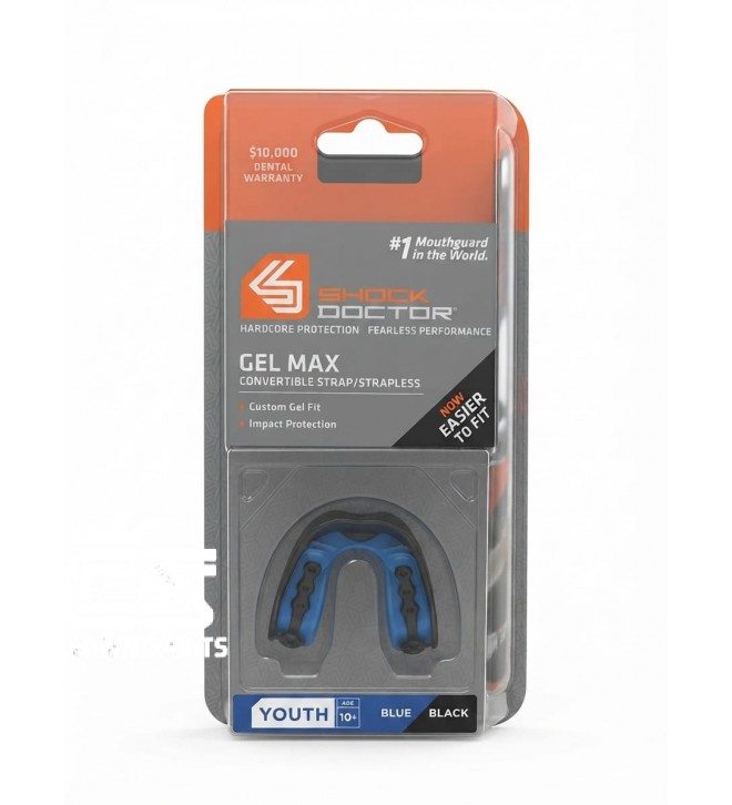 Shock Doctor Gel Max Mouthguard YOUTH - BLUE/BLACK  6103Y